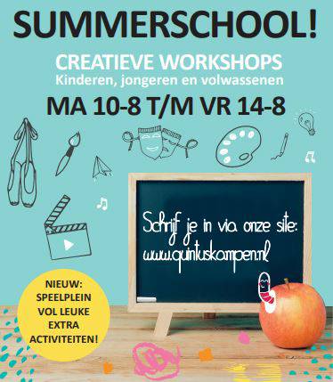 SUMMERSCHOOL 🌞 Van ma 10 t/m vrij 14 augustus organiseren we een Summerschool met maar liefst 21(!) workshops voor jong en oud! Van Peuterdans tot Harp voor Volwassenen, van Mini-Musical tot Werk als Expressionisten (18+). Hier vind je het overzicht: bit.ly/37YYLcU