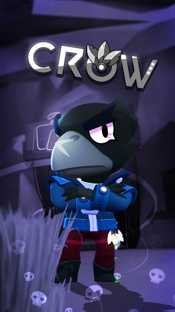 Code Ashbs On Twitter Crow Remodel Here S A Wallpaper For Your Phone Screen Crowremodel Brawlstars - cool background screen brawl stars