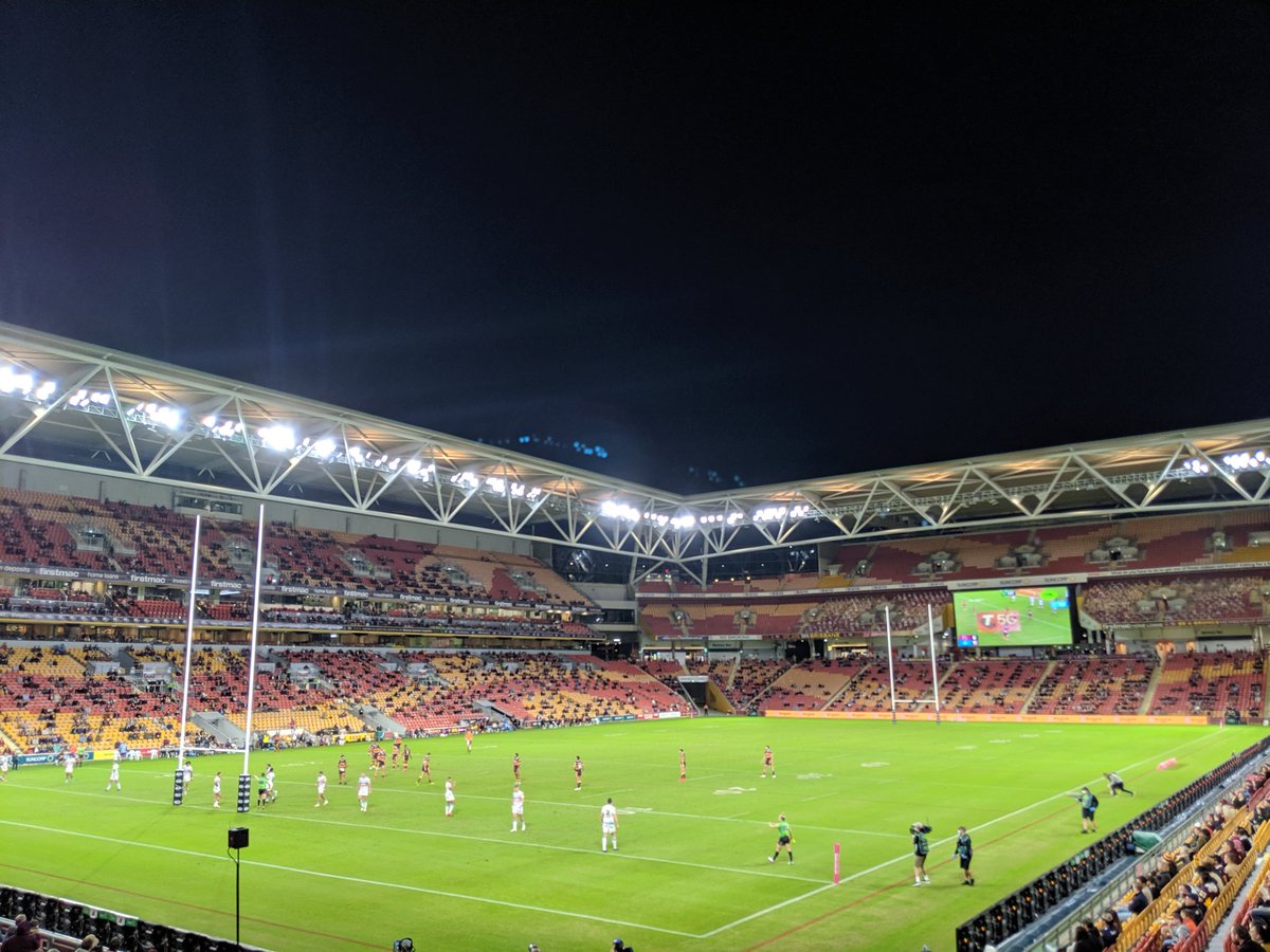 Few pics of the seating set up and social distancing here  @NRL  #NRLBroncosTitans  @brisbanebroncos  #NRL   – bei  Suncorp Stadium