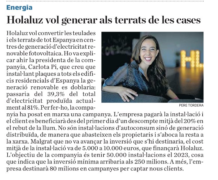 Proud customer #HolaLuz ⁦<a href="/HolaLuzcom/">Holaluz</a>⁩ ⁦<a href="/CarlotaPiAmoros/">Carlota Pi Amorós 🇺🇦</a>⁩