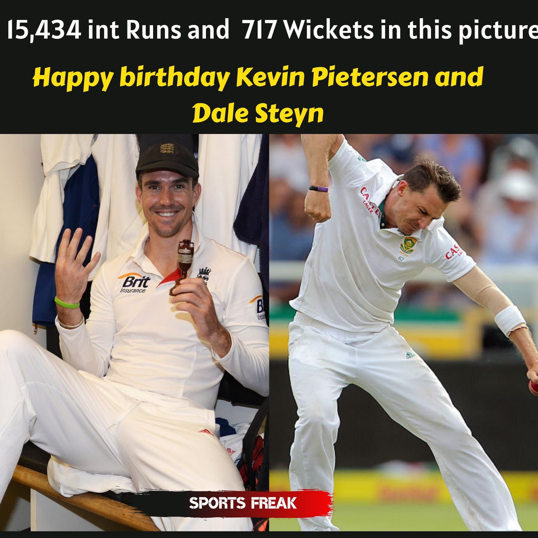 A very happy birthday to the most dynamic Kevin Pietersen & Dale Steyn     