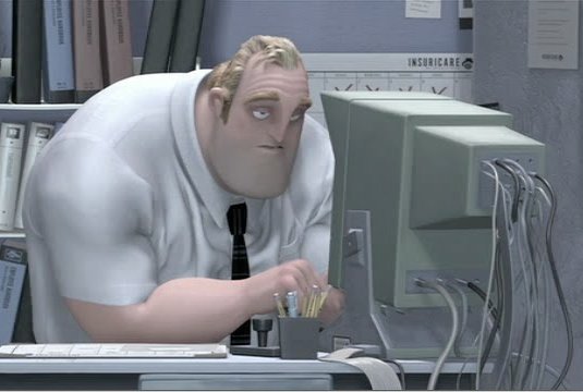 Mr Incredible Typing GIF, Animated Dads on Computers