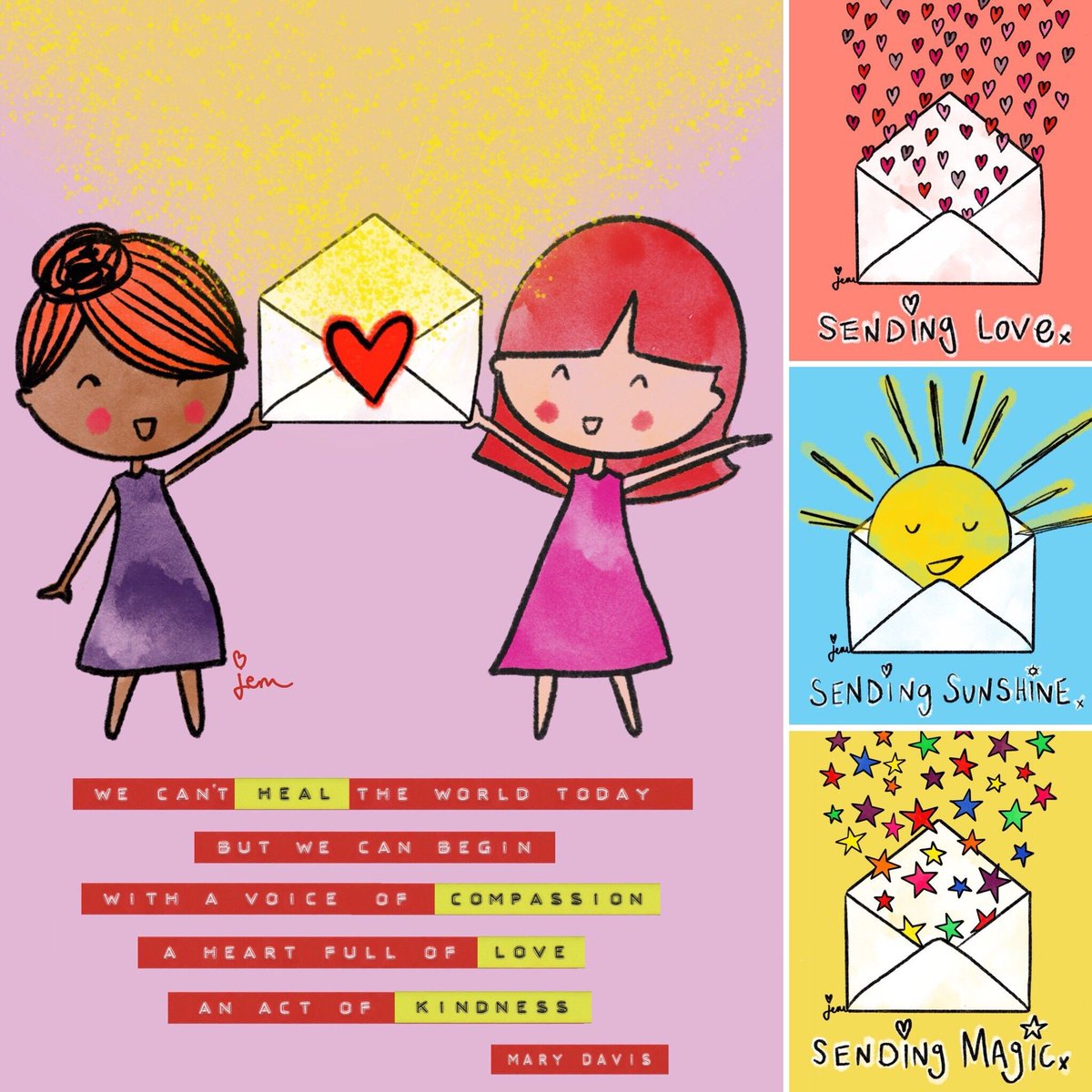 This artwork was created by Jem, one of our Talent Hub artists. 

"We can't heal the world today
But we can begin with 
A voice of compassion
A heart full of love
An act of kindness"
- Mary Davis

#WeShallNotBeRemoved