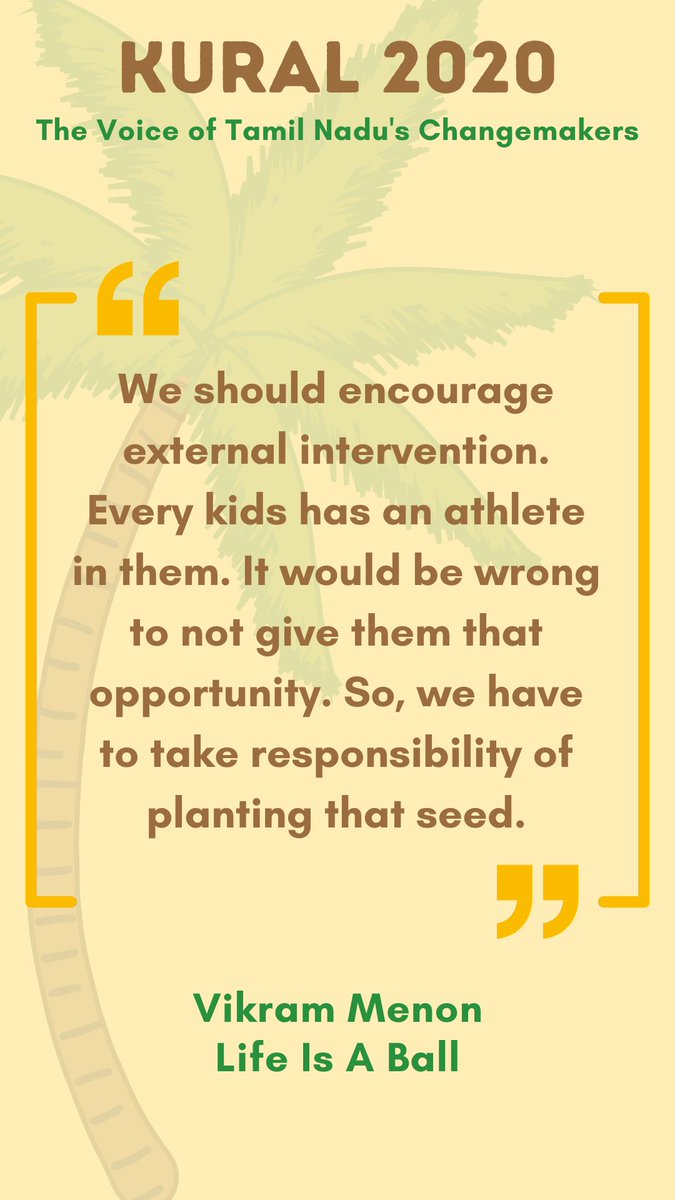 YeinUdaan's tweet photo. Insights from startups and sports interventions, shared during Kural 2020. @VidhyaVidhai @periferrydotcom https://t.co/QkNehdwjc7