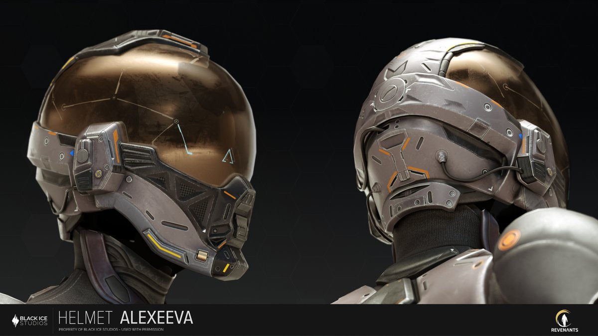 SFrigas's tweet image. This is the fully textured Alexeeva's helmet, made for Black Ice Studio's game "Revenants". The asset is made with 8K triangles. Base mesh was modeled in Maya and high-res sculpt was done in 3DCoat. More images on my Artstation: artstation.com/artwork/xJzEq2 #3DCoat #Maya