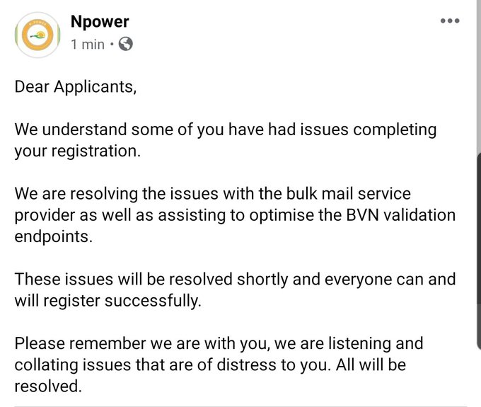 N Power Administrators Responds To Difficulty In Batch C Registration Totalnews