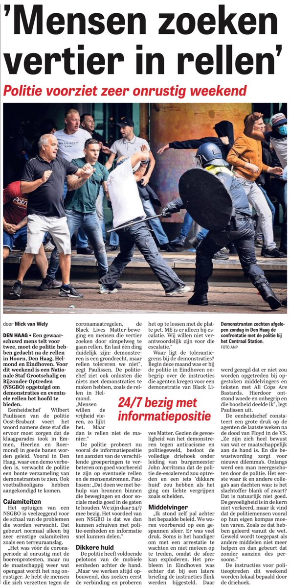 Nationaal commandant NSGBO Wilbert Paulissen: “Maar we werken altijd opbouwend, dus zoeken eerst de verbinding en proberen het op te lossen met de platte pet.