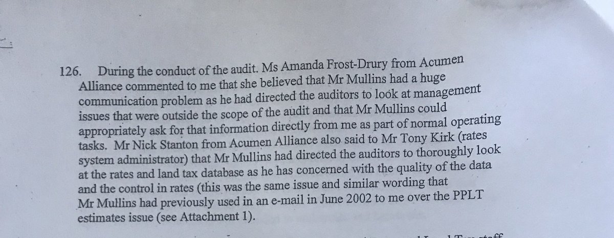 19. Marina attempted to undermine the validity of the independently conducted audit into his section. Unsuccessful in seeking information without authorization, he lodged a grievance against Mullins, along with colleagues who were also being performance managed.
