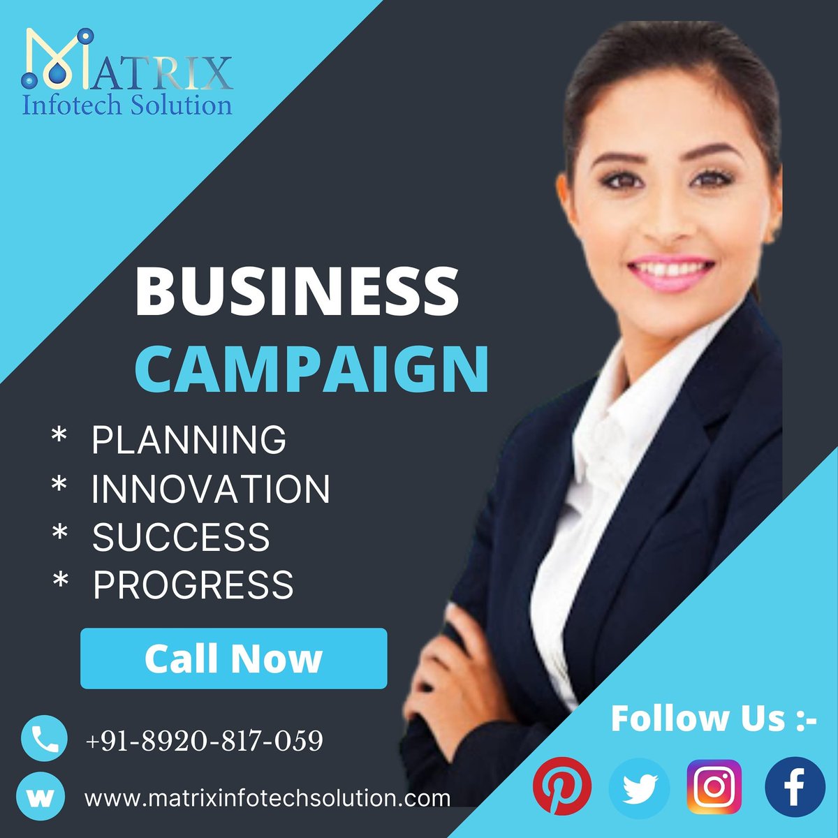 MatrixInfotechs's tweet photo. Know More about your Business Campaign. Ping us or call us we will help you to increase your sells capacity.
#business #businesscapaign #businesstips #sell #increasesales #selling #campaign #BoostBusiness #onlinesale #businessonline #matrixinfotechsolution #improveyourbusiness https://t.co/cezFoml7o2
