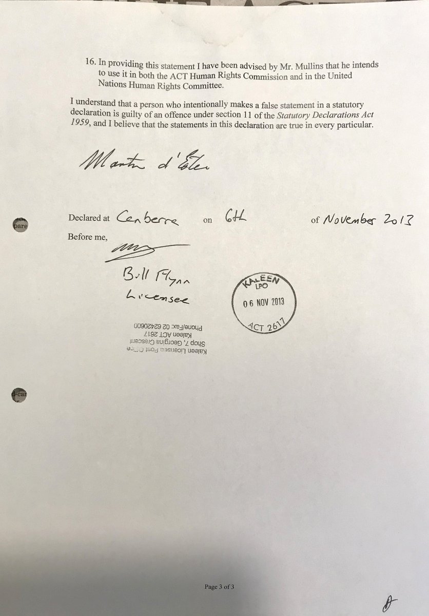 20. From this point, Marina’s attacks on Mullins and any friend who supported him escalated. Martin D’Este was verbally bullied by Marina in a lift in the ACT Nara Centre.