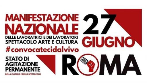 Anche LMCG aderisce alla manifestazione nazionale dei lavoratori dello spettacolo che si terrà oggi pomeriggio - ore 14 - in Piazza S. Apostoli a Roma. Vi aspettiamo numerosi! lamusicachegira.it/2020/06/25/27-…