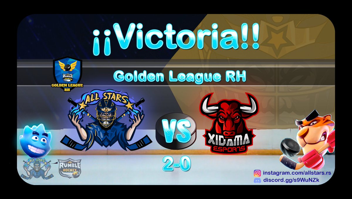 Gran victoria la de ayer en la @RHGoldenLeague contra <a href="/XidamaeSports/">Xidama eSports</a> 

Avanzamos con paso firme en <a href="/rumble_hockey/">Rumble Hockey 🏒</a> y sumamos otra victoria mas, esta vez contra un grandisimo rival, que a pesar del resultado nos lo puso realmente difícil.

¡A seguir así!

#GoAS ✊#AbsolveYourSins🖤
