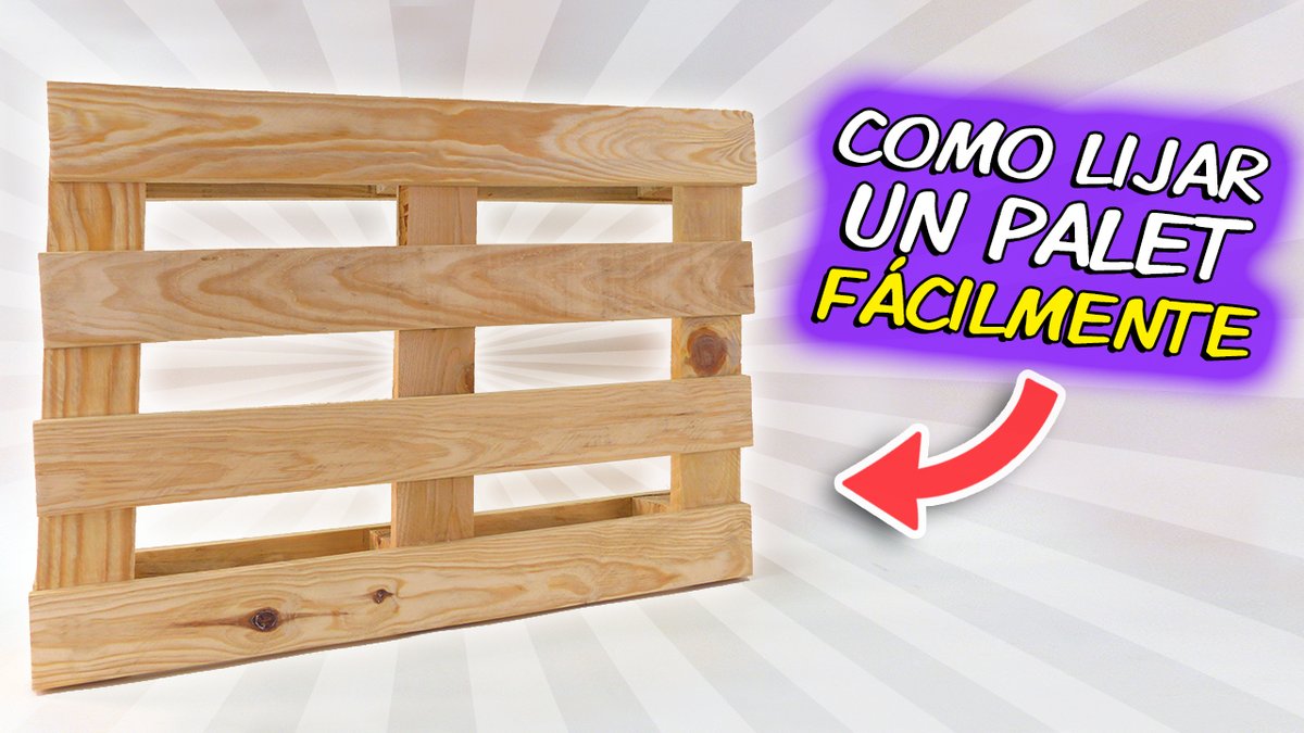 Como #lijar un #palet fácilmente 😉👍 para que lo uses en tus proyectos decorativos 🤩 youtu.be/cBvnXEyITVU #bricolaje #reciclajecreativo #DIY