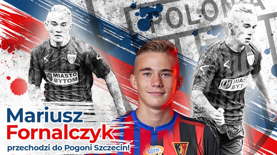 T_Stefankiewicz's tweet photo. Już oficjalnie 🔄 Mariusz Fornalczyk z @PoloniaBytom przy współpracy z @_bmg_sport został nowym zawodnikiem @PogonSzczecin 🤝 https://t.co/9J0EwlPxWz