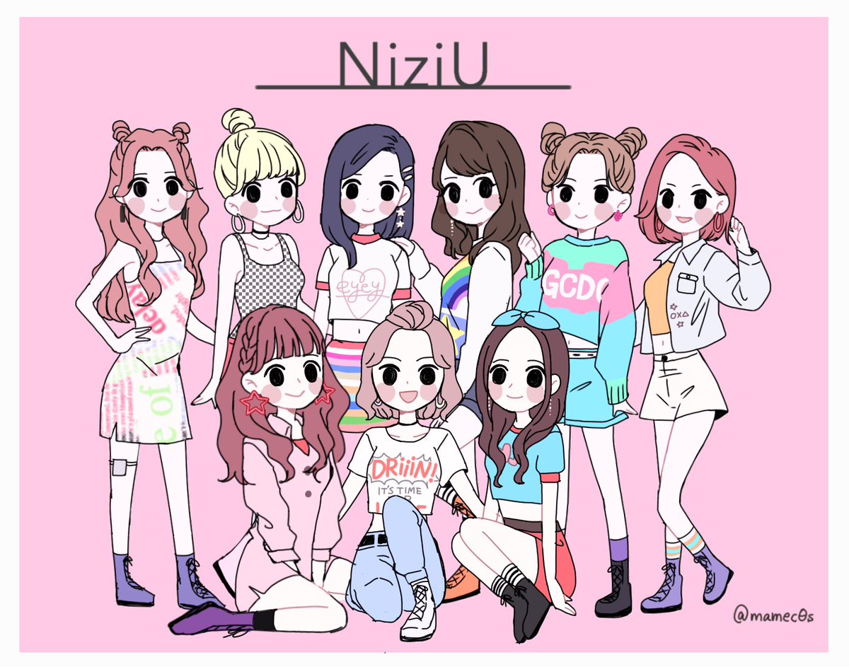 えだまめこ みなさん 私たち Niziuです Niziu 虹プロ イラスト T Co L3vl5bogcr Twitter