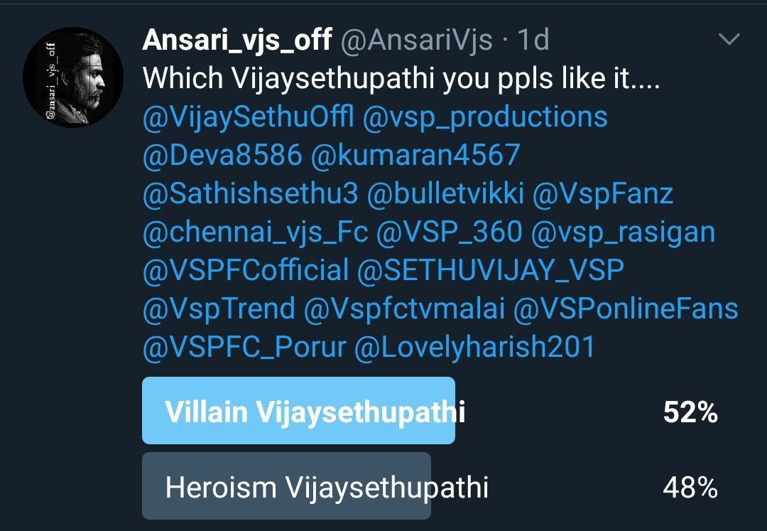 AnsariVjs's tweet photo. #MakkalSelvan #VijaySethupathi @VijaySethuOffl #1YearOfSindhubaadh @Deva8586 @kumaran4567 @Sathishsethu3 #finalvotes https://t.co/hEJkhnKUwz