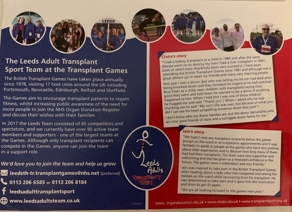 Leeds Liver Transplant and Hepatology (@leeds_liver) on Twitter photo We are excited for the transplant games coming to Leeds next year. If anyone wants to join the team please get in touch. If anyone would like to send us pictures&stories to share to encourage others please do.Volunteers are are much needed ๐@Leeds_Cares <a href="/stjamesltsg/">St James LTSG</a> @LTHKidneys We are excited for the transplant games coming to Leeds next year. If anyone wants to join the team please get in touch. If anyone would like to send us pictures&stories to share to encourage others please do.Volunteers are are much needed ๐@Leeds_Cares <a href="/stjamesltsg/">St James LTSG</a> @LTHKidneys