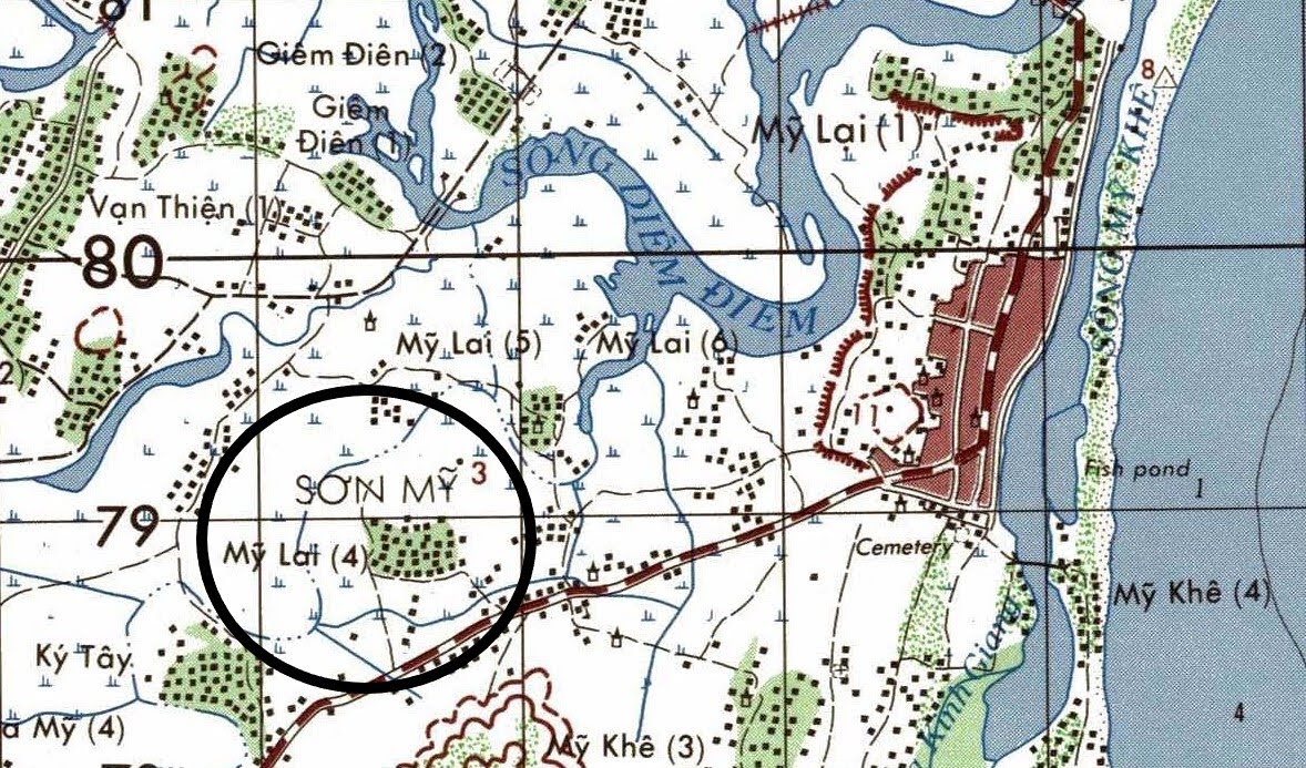 Nine helicopters carrying the first element include 1st Platoon led by Lieutenant Calley and 2nd Platoon led by Lieutenant Stephen Brooks. Their destination was the hamlet My Lai (4) in Quảng Ngãi Province.