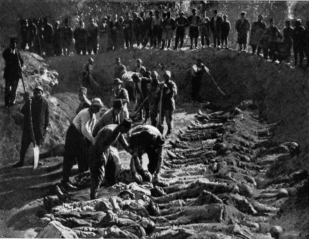 "What I myself saw this Friday afternoon [November 1] is forever engraven on my mind as the most horrible sight a man can see. I went with one of the cavasses [guards] of the English Legation, a soldier, my interpreter, and a photographer (Armenian) to the Gregorian Cemetery "