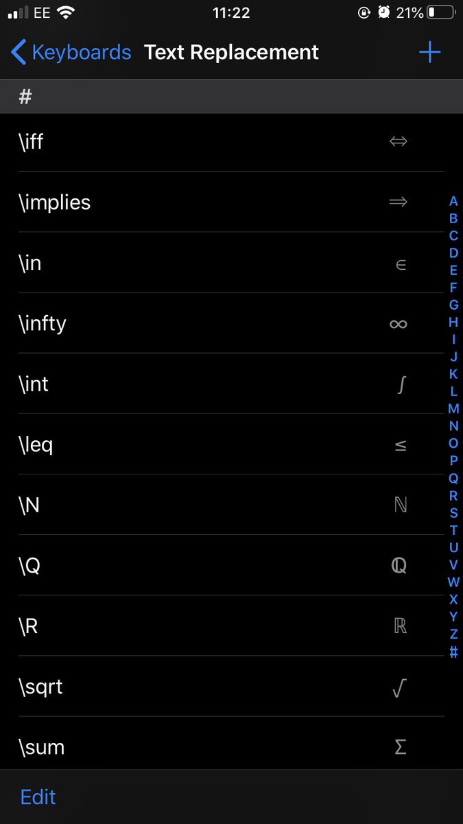 A good way to spend Saturday morning: adding maths symbols to your phone 🤣