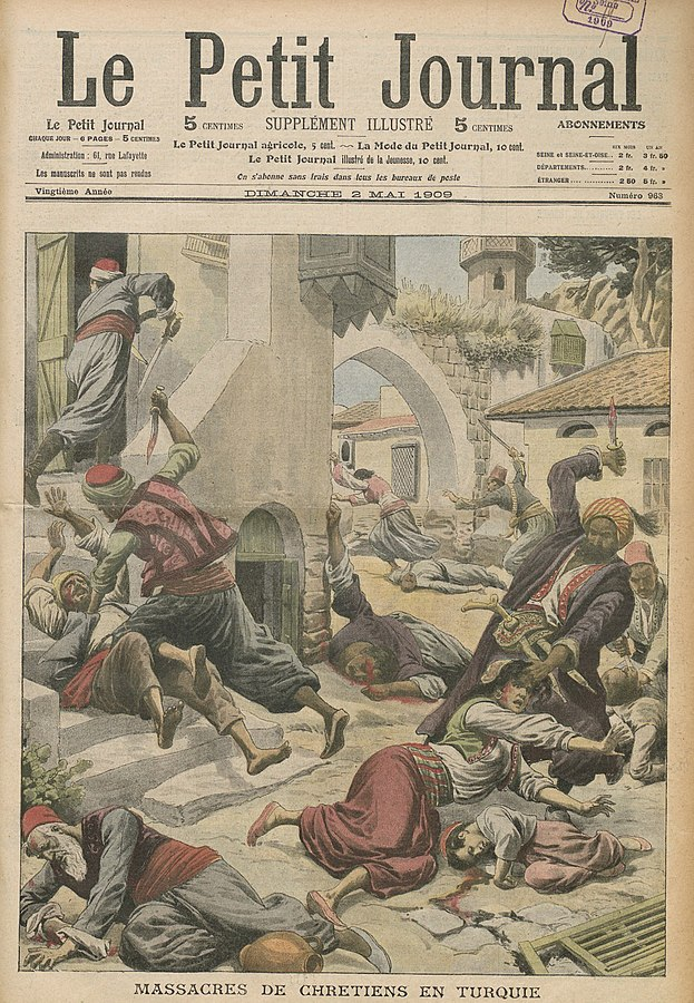 4-The Adana massacre occurred in the Adana of the Ottoman Empire in 1909. A massacre of Armenian Christians by Ottoman Muslims to a series of anti-Armenian pogroms reports estimated that the massacres resulted in the deaths of as many as 20,000–30,000 Armenians.