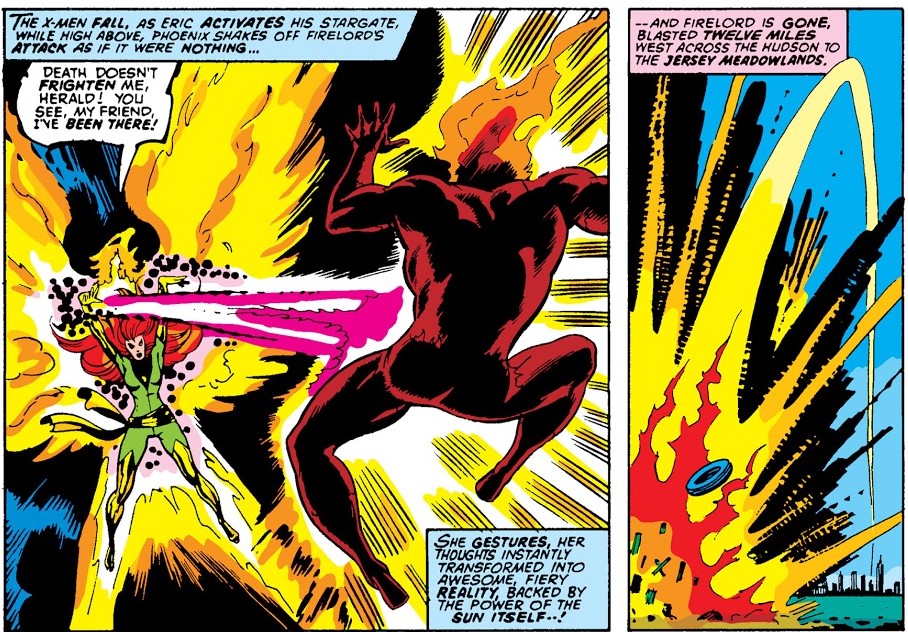 The first to make this transition was Jean, who Claremont dis-infantalized by renaming her 'Phoenix' instead of 'Marvel Girl,' and then giving her mental powers a fiery and visceral form that was dynamic and kinetic rather than prim and pretty. 2/6  @phoenixletstalk