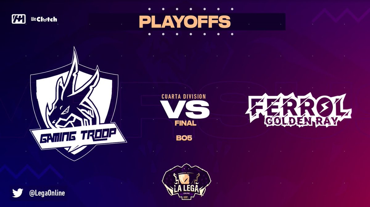 🔴FINAL

⚔️Cuarta División

<a href="/gaming_troop/">Gaming Troop 🎮 💙</a>🆚<a href="/GRFerrolARS/">Golden Arsenal Ferrol</a> 
 
⏰18:00

📺twitch.tv/northman_media

Votad abajo por vuestro favorito👇
