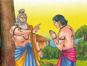 6. Krishna having heard of Barbarik and wanting to test Barbarik's strength disguised himself as a Brahmin came in front of Barbarik. Krishna asked him how many days would it take to finish the war. Barbarik replied it would take him only 1 minute if he were to fight it alone.