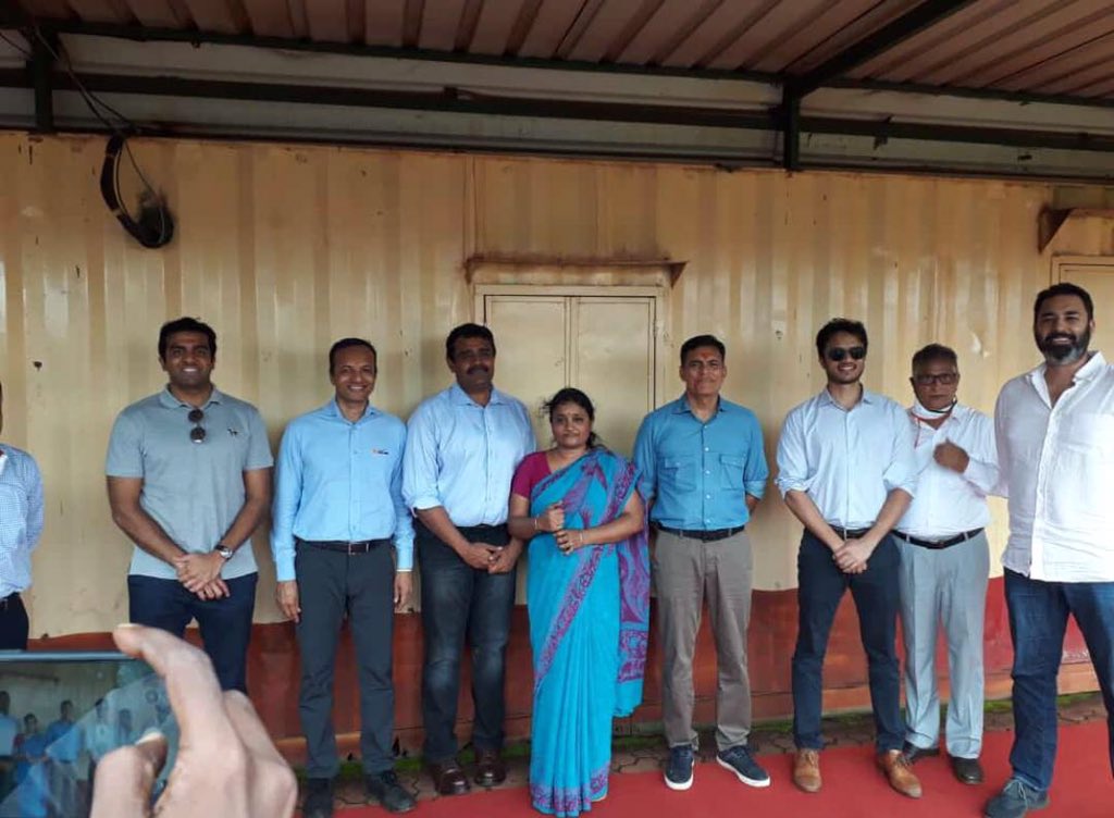 meeramohanty's tweet photo. The other juggernaut that can’t be stopped in Odisha. @jswsteel begins work at the Nuagaon iron mine, the largest of the auctioned mines. @sajjanjindal with his MDO @Thriveni_Group B Prabhakaran, younger brother @MPNaveenJindal, and their sons. https://t.co/n83IegvLBG