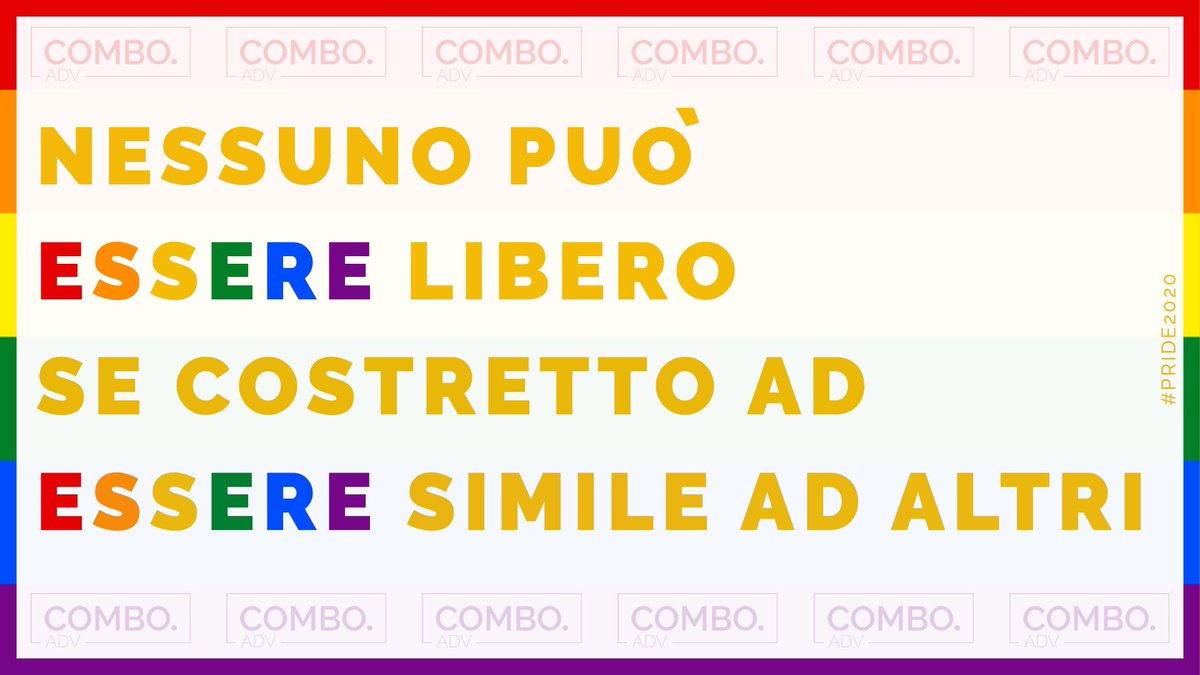 ComboAdv's tweet photo. 🏳️‍🌈 LOVE IS LOVE 🏳️‍🌈⁣
👉🏼🔴🟠🟡🟢🔵🟣 👈🏼⁣
⁣
—————————————————⁣
⁣
#pride2020 #globalpride2020 #oscarwilde #lgbt #right #lgbtq #pride #lgbtitalia #lgbtq🌈 #pride🌈 #globalpride2020🏳️‍🌈 

 #PRIDE2020 https://t.co/riJvlmNArY