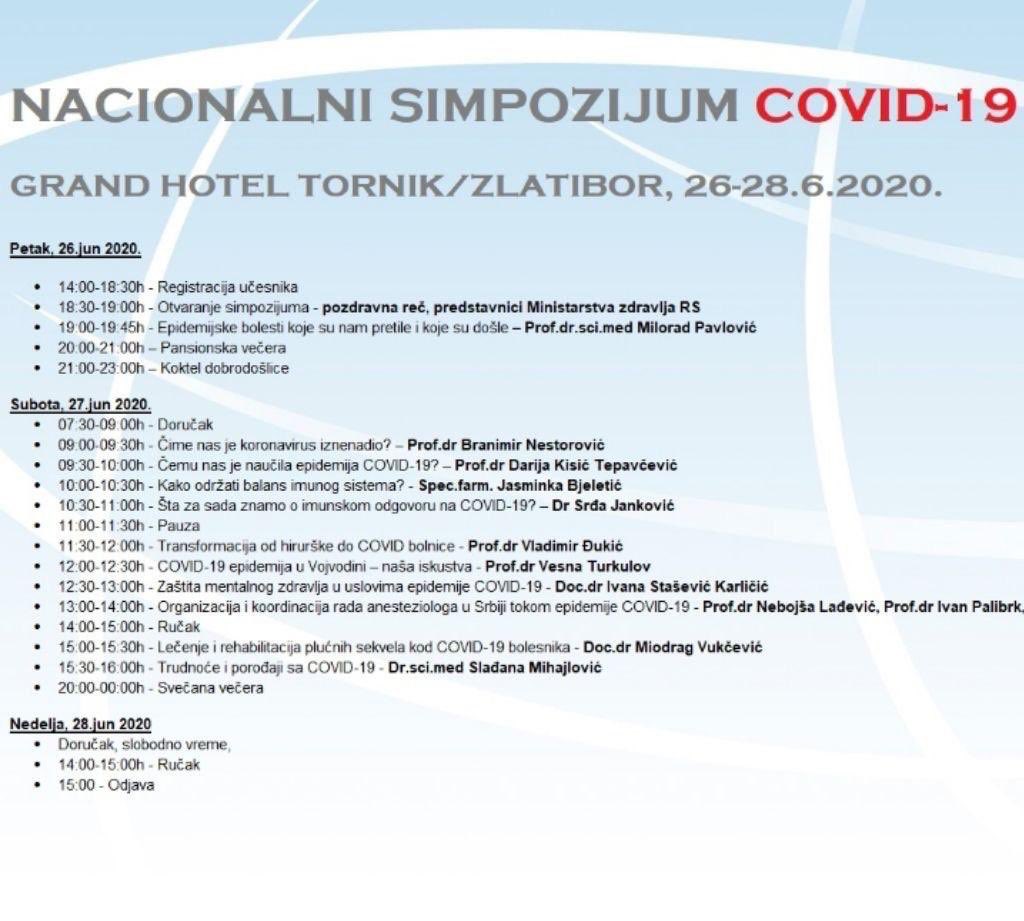 Nacionalni simpozijum o #COVID19 održava se ovog vikenda u #luxury '#Grandhotel #Tornik', a najavljeno je učešće brojnih medicinskih stručnjaka, među kojima su i članovi #Krizništab za suzbijanje koronavirusa. nacionalnisimpozijumcovid19.rs