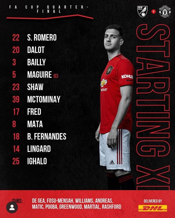 United escalado!!! 

McTominay titular, esperamos uma boa atuação do nosso garoto.

Acho que Greenwood deveria estar no time titular.

Eae, quanto vais ser o jogo?