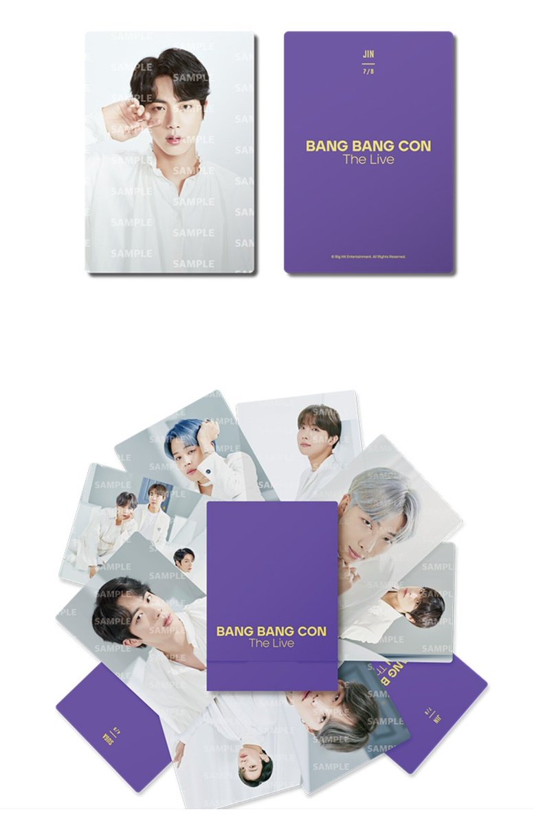 Bangbangcon The Live Secured Merch ETA: 4-6 weeks after release date (8/30/2020)DOP: July 10, 2020(2) Mini Photocard set ~ 600 per set + Local shipping fee. Comment mine to avail 