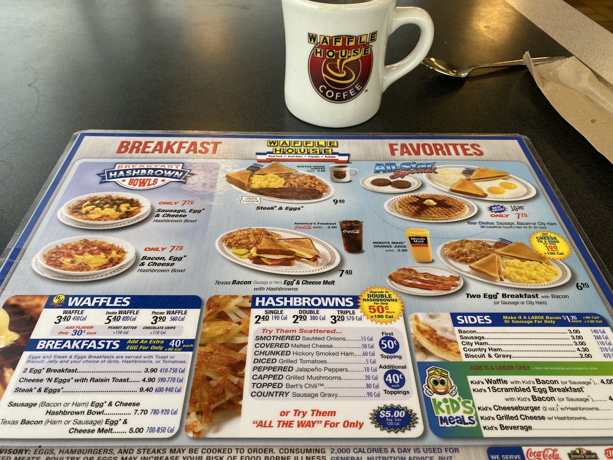 Starting my day with WaffleHouse so it’s going to be a good day! All