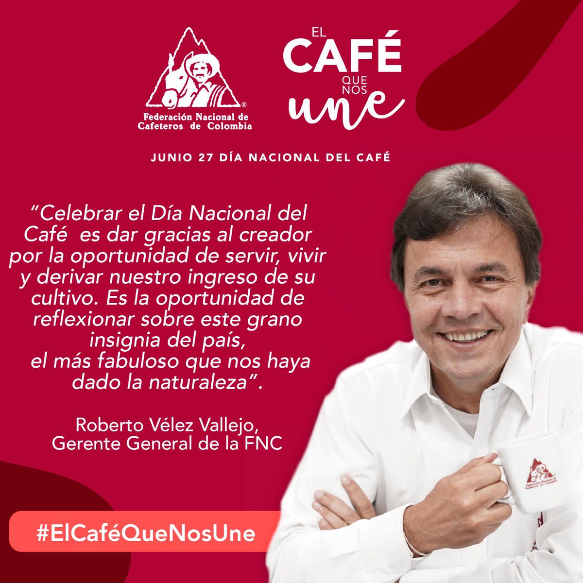 FedeCafeteros's tweet photo. #Hoy es el día para decir: el CAFÉ QUE NOS UNE☕️🇨🇴✨ #DíaNacionalDelCafé 
#FNC93Años https://t.co/S5JtNduAZ1