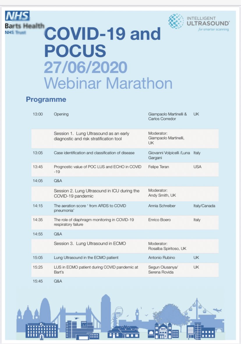 Going live with the  @bartspom  #covid19pocus meetingJoin an excellent international faculty discussing all things  #pocus and  #COVID19!
