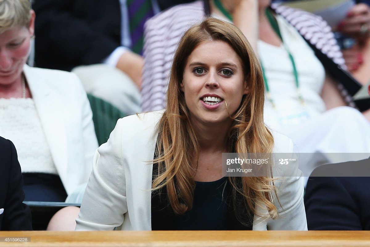 Beatrice, Eugenie & Jack in 2014!Eugenie was supporting Eugénie Bouchard, who finished runner-up. She and her twin Béatrice were named after the York sisters!