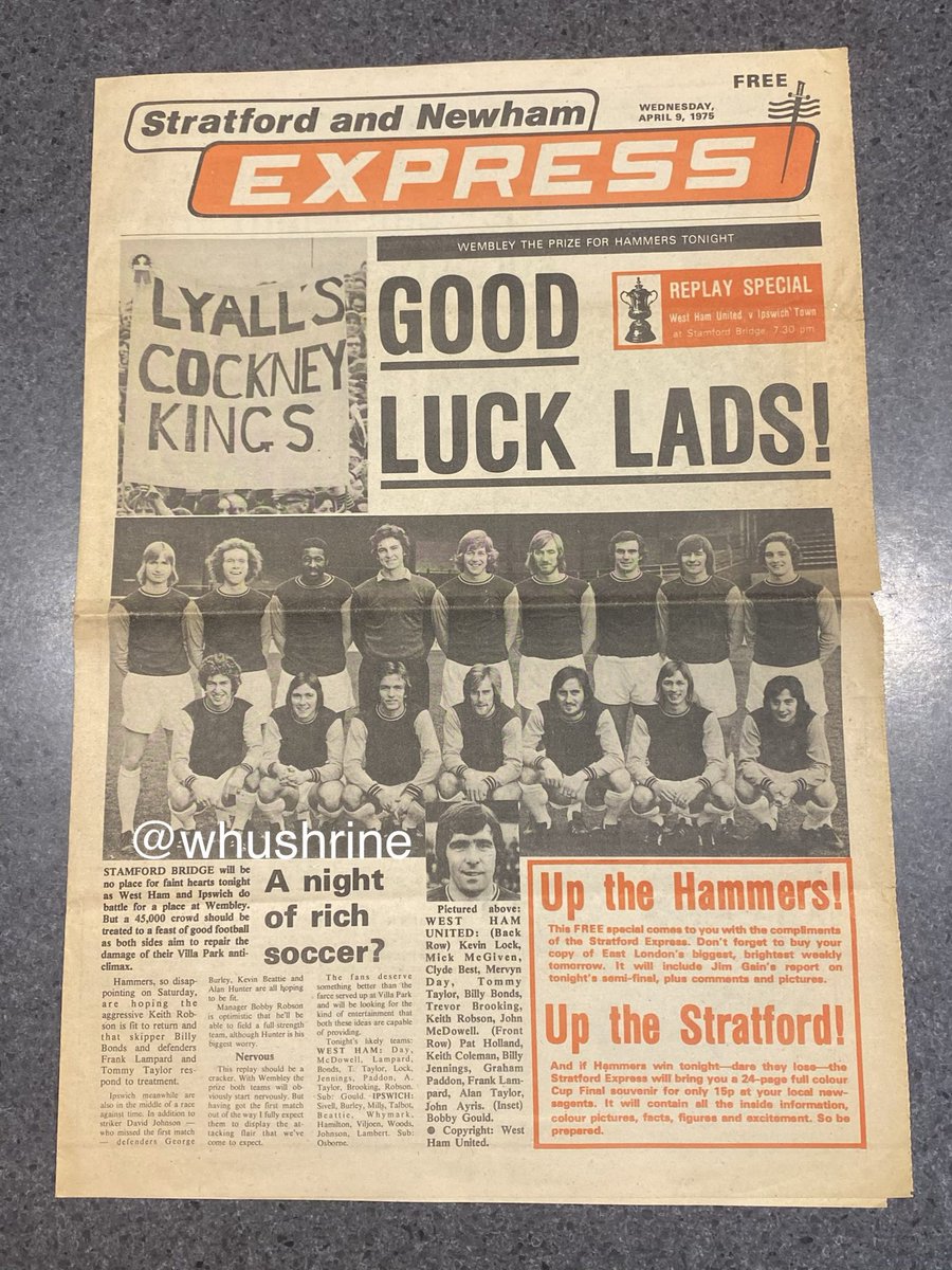 HammerMusePerth's tweet photo. New addition to the @WestHam linen  draper collection from April 1975.
⚒⚒⚒😎👍 https://t.co/stTrrpl2Dd