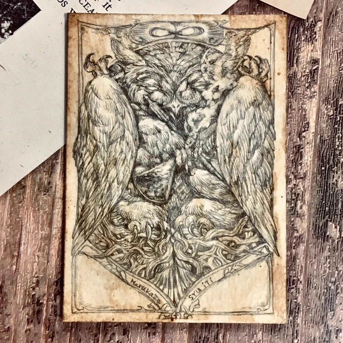 手書きの妖鳥タロットカード
『魔術師』と『女教皇』のカード。イメージはフクロウとオオサイチョウ。
#シャーペン #イラスト #アナログ #タロットカード #魔術師 #女教皇 