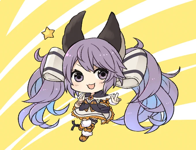 公式絵をデフォルメに落とすのやってみよーってやったら前回とほとんど同じ感じになったサテュロスちゃん 