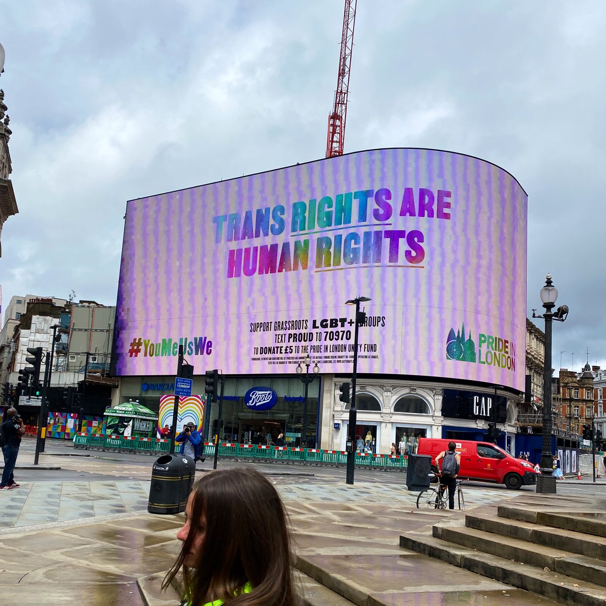 Ignore how crappy my camera is... @PrideInLondon Piccadilly take over. 😍 #YouMeUsWe