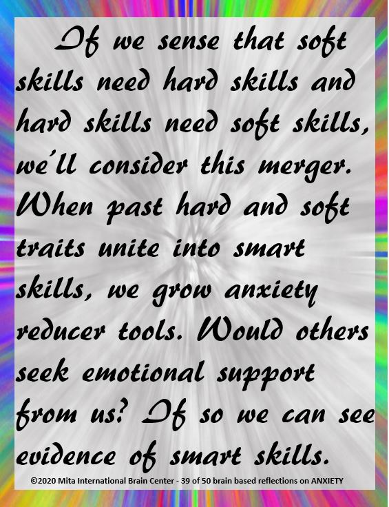 ellenfweber's tweet photo. Maintain emotional wellbeing with hard and soft skills as tools to resolve stress related problems.  New facts about human brains bring into question old definitions of both rational and expressive actions. https://t.co/txOQbPtBtV #anxiety #hard skills #softskills #brainbasedchat https://t.co/w1OVTRm2lR