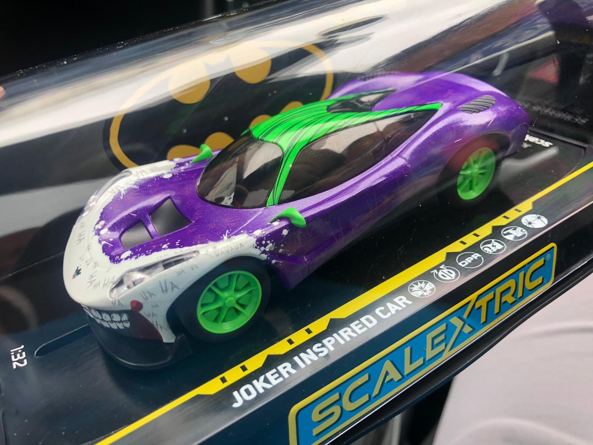 ThinkScalextric's tweet photo. Our latest buys from @Scalextric!

The @BacktotheFuture #DeLorean (C4117), the #Batman (C4140) car, the grinning #Joker (C4142) inspired car....and last, but no means least, the @Ford #Escort MK1 Daytona 1972 (C4085)! https://t.co/wM25crk8JL