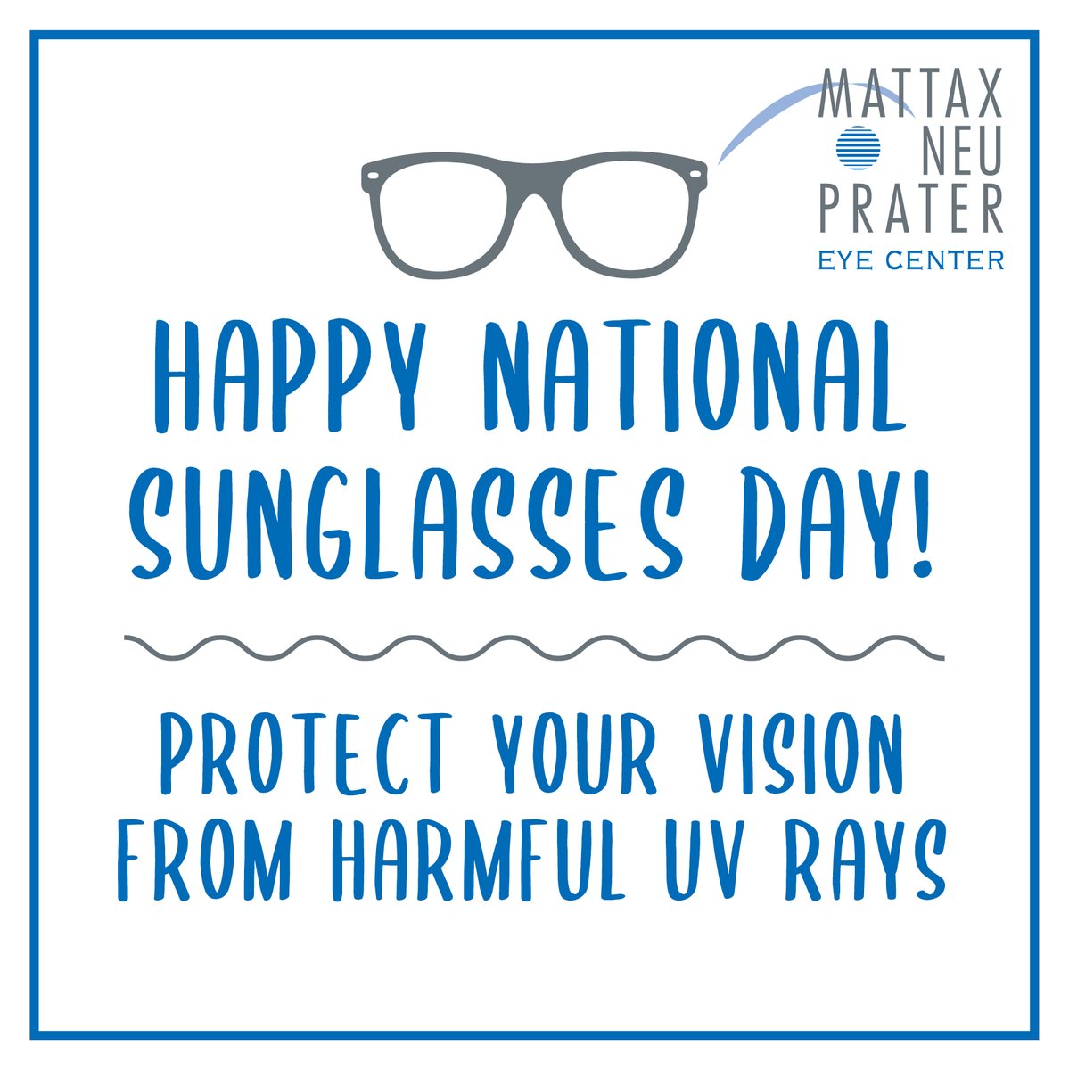 MNPeyes's tweet photo. We all know sunscreen protects skin from harmful UV rays, but did you know your eyes are JUST as sensitive? Too much exposure to UV light raises the risk of eye disease (cataracts, eye growths, and cancer). 
UV-blocking sunglasses and broad-brimmed hats/caps protect your sight! https://t.co/RGz22d3edZ