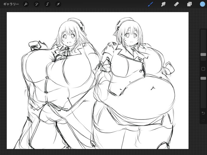 没にしたやつ。顔いい感じに線引けた時に下から見たいと思っちゃったのよ。 