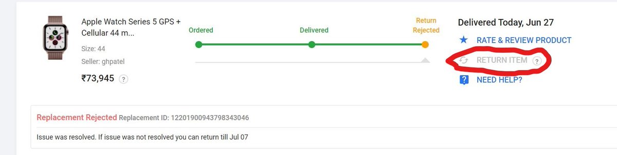 Bhandwalkar's tweet photo. @Flipkart @flipkartsupport Pathetic! Y don't u deliver prd  wht is orderd? Dis is pathetic feeling 2 get Rs 50 hdphn after ordering 74k Apple watch. After complain, u rejectd replacmnt &amp; after that u disable return &amp; refund option. Either u return ordered prod or gv me my money. https://t.co/MhNpbuzQB6