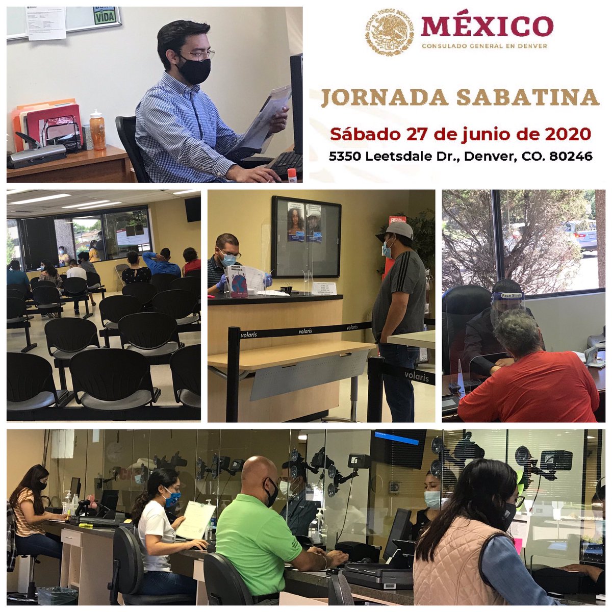 BereR_T's tweet image. #JornadaSabatina Equipo de @ConsulMexDen Atendiendo a nuestra comunidad con #ServiciosConsulares