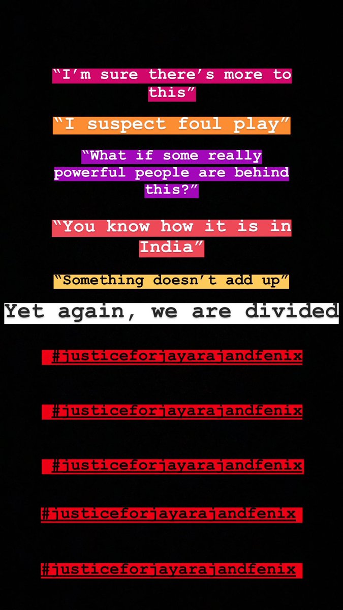 You can choose which side you’re on.
#JusticeforJayarajAndFenix https://t.co/IvOGyYViM0