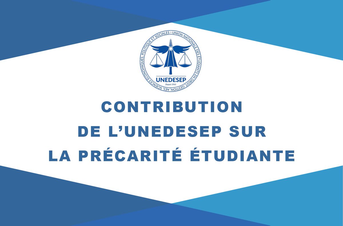 [CONTRIBUTION]

📢 Suite à notre enquête concernant la précarité étudiante en France et son impact sur la vie des étudiants, l'UNEDESEP vous propose de découvrir sa nouvelle contribution.

➡ Retrouvez la contribution en intégralité sur : unedesep.fr/contribution-s…