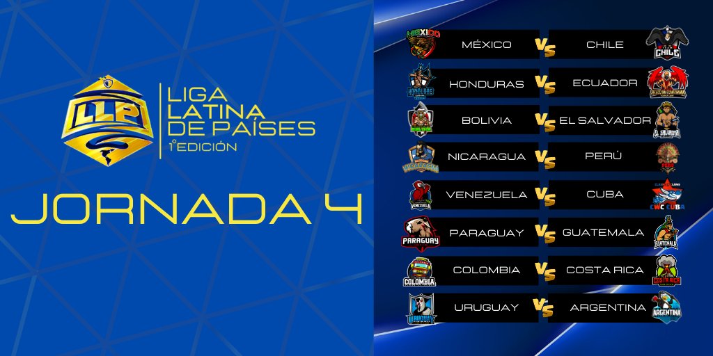 📣Hoy presentamos la 4ta JORNADA📣suerte a todas las selecciones vamos con todo‼️‼️